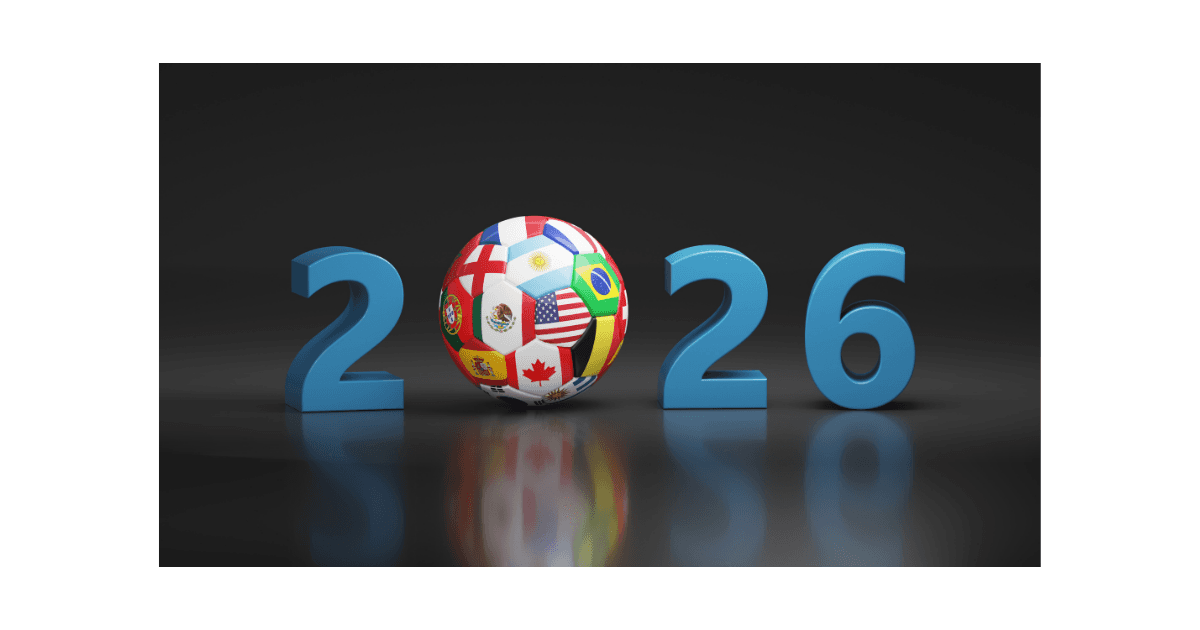Soccer ball with country flags inserted into 2026 Soccer ball with country flags inserted into 2026